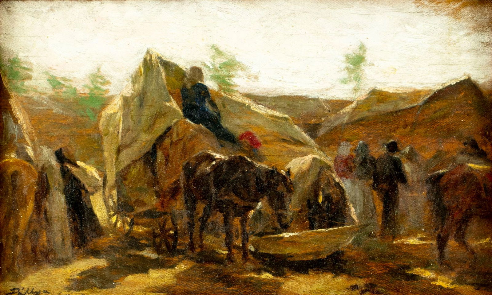 Celesztin Pallya (Hungary,1864-1948) oil painting antique (1 of 14)