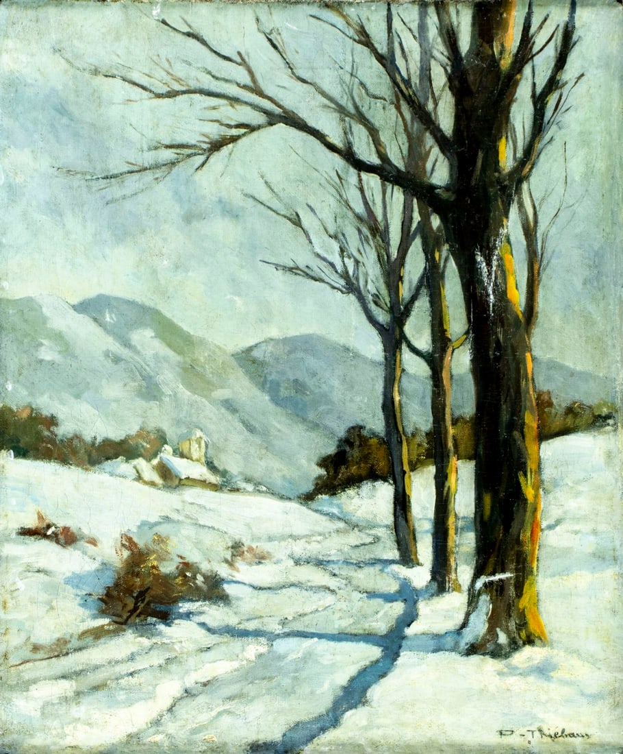 D Thiebaux (France,early 20C) oil painting antique (1 of 13)