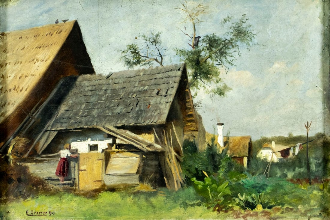 Ernst Graner (Austria,1865-1943) oil painting antique (1 of 13)