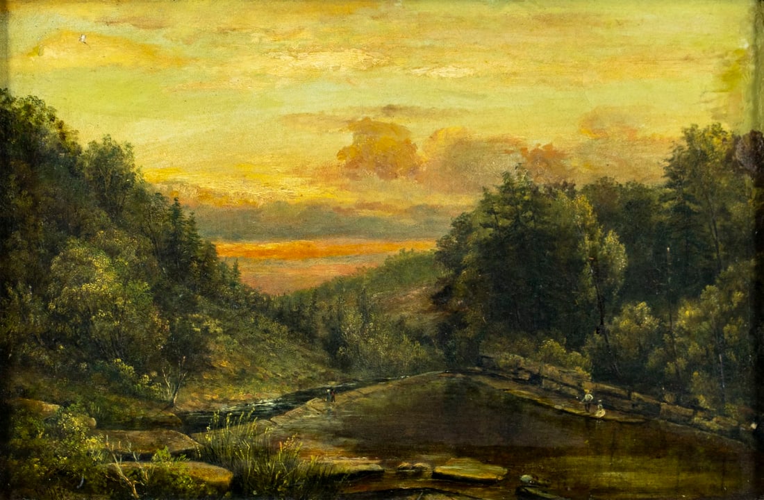 Charles Wilson (US,19C) oil painting antique (1 of 13)