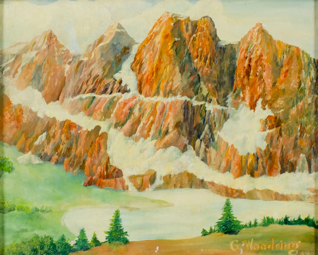 G Woodring (US,mid 20C) oil painting (1 of 13)