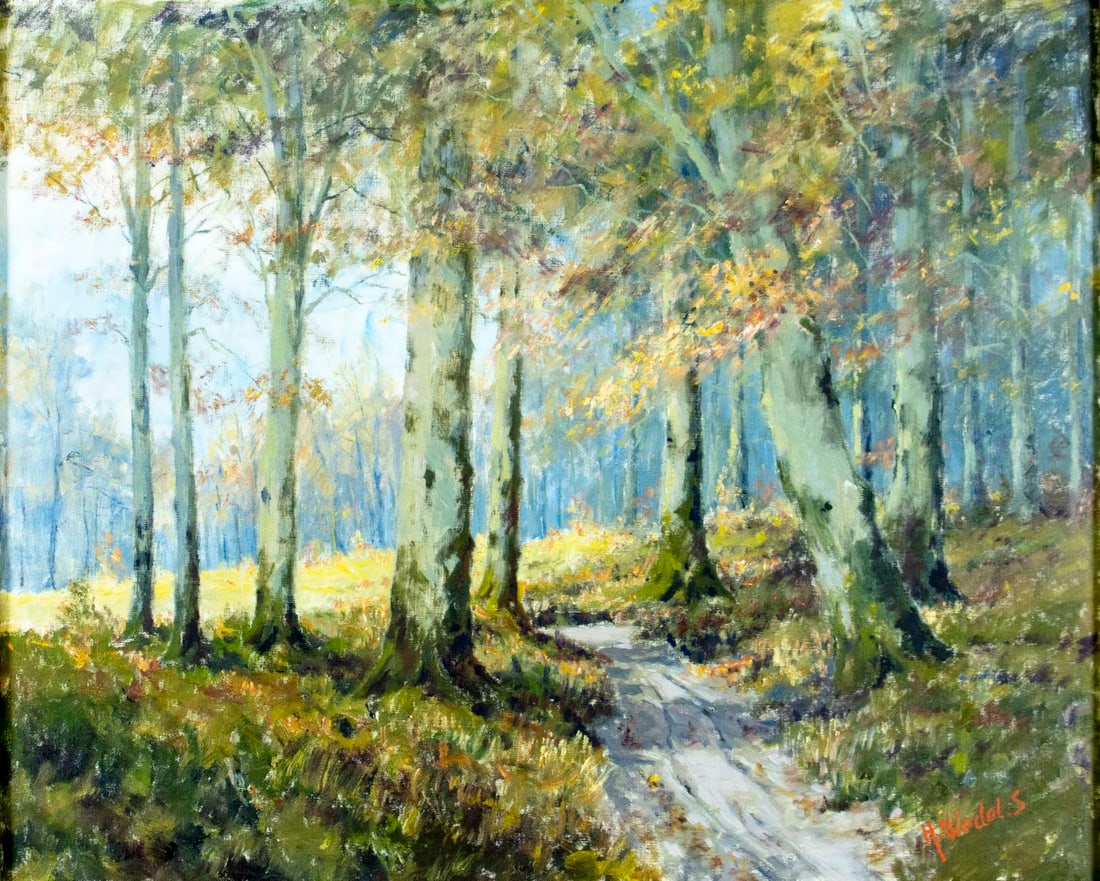 H Wedel (Denmark,20C) oil painting (1 of 12)