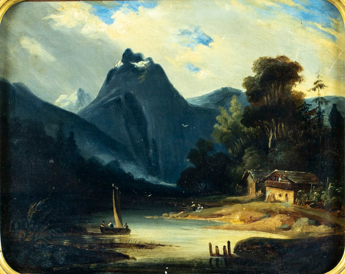 Antique 19C French oil painting (1 of 11)