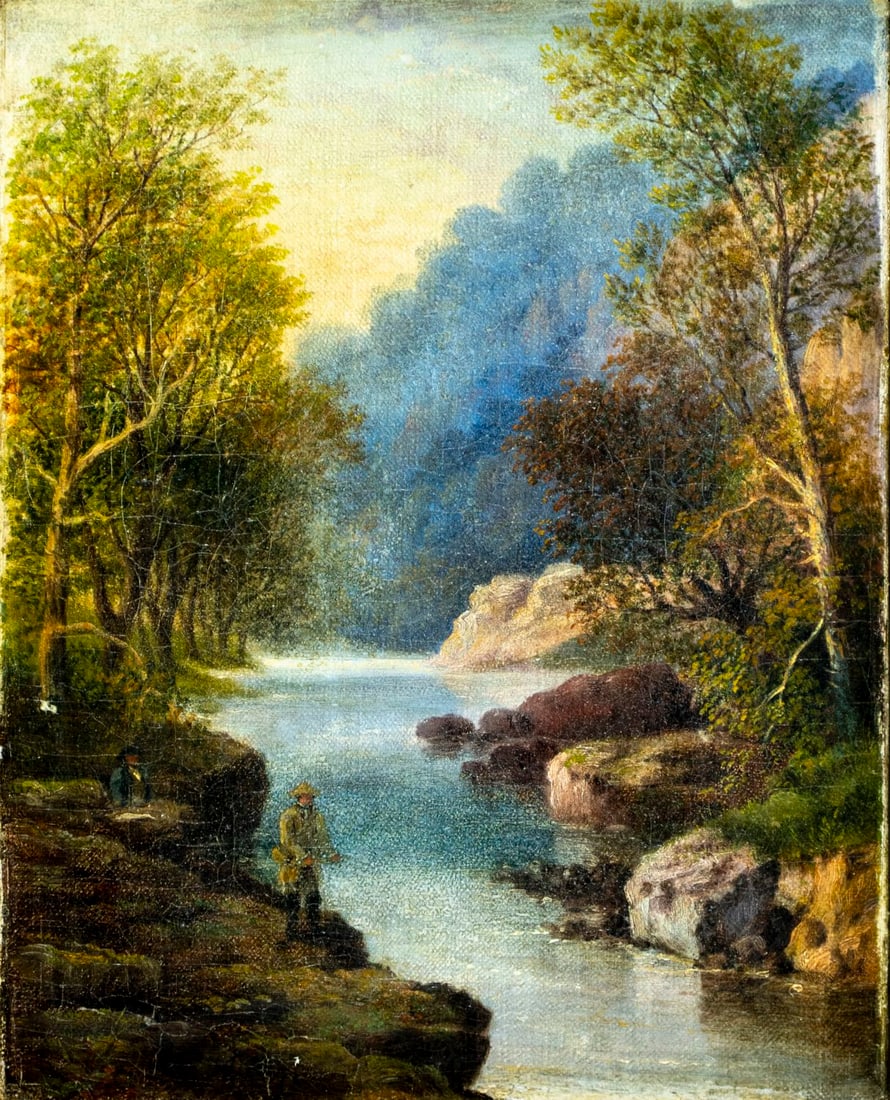 A Davis (UK,early 20C) oil painting antique (1 of 14)