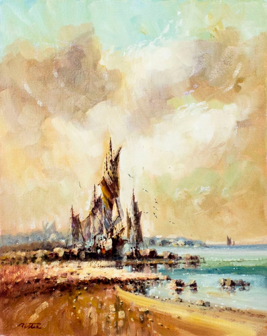 Laszlo Ritter (Hungary,1937-2003) oil painting (1 of 12)