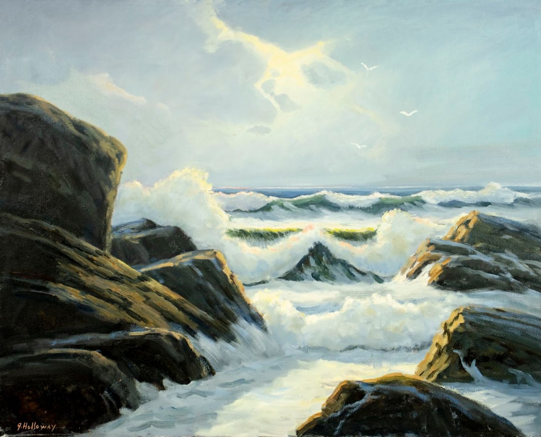 George Holloway (NJ,20C) oil painting (1 of 12)