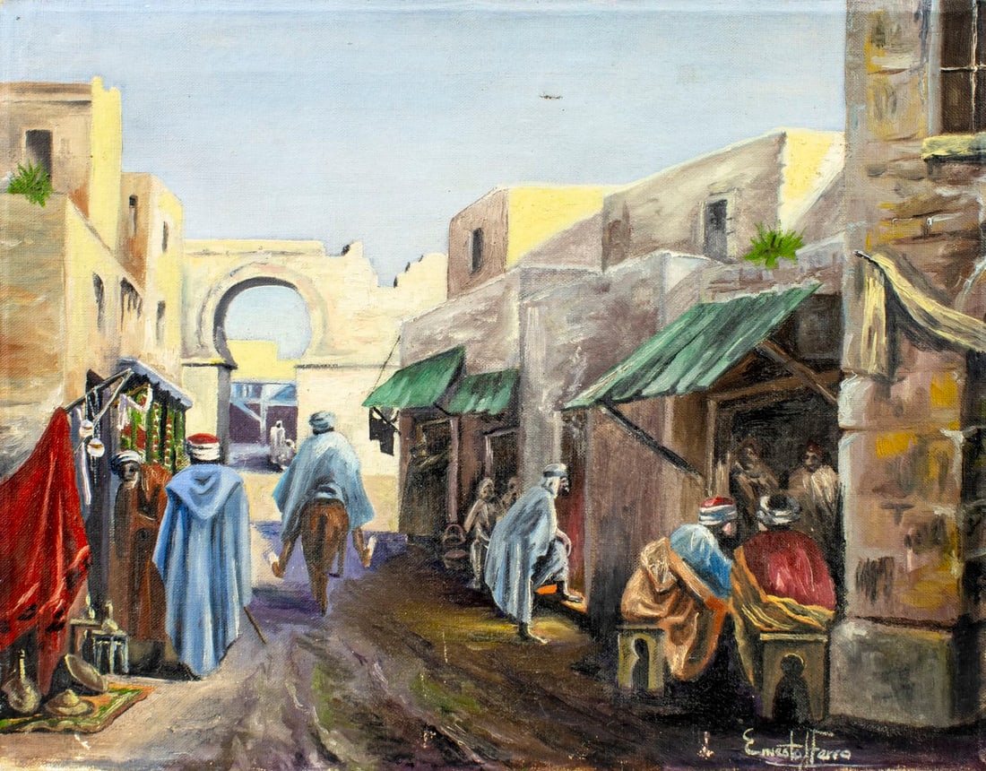 Ernest Ferro (Europe,early 20C) oil painting antique (1 of 12)