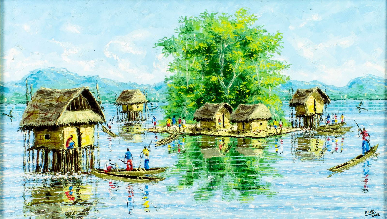 Kuku (Haiti,20/21C) oil painting (1 of 12)