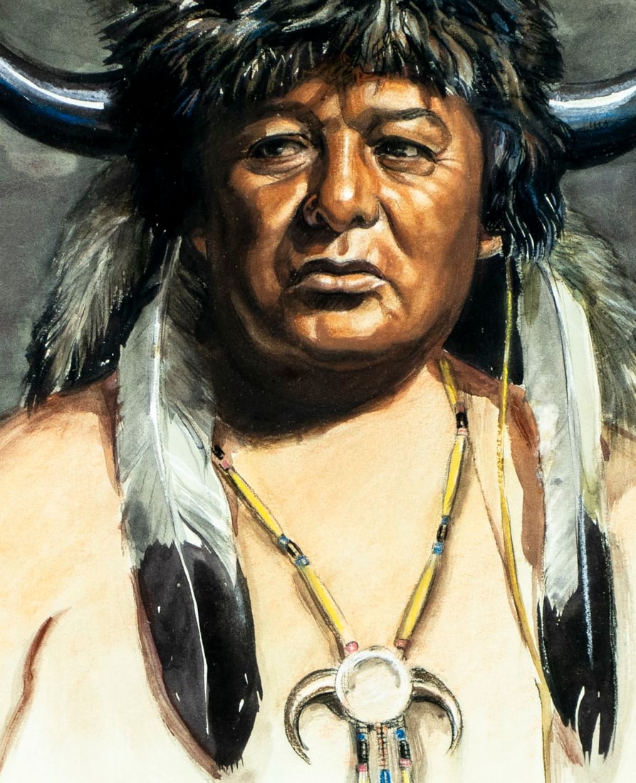 Joe Waano Gano (CA,1906-1982) watercolor painting antique - 5