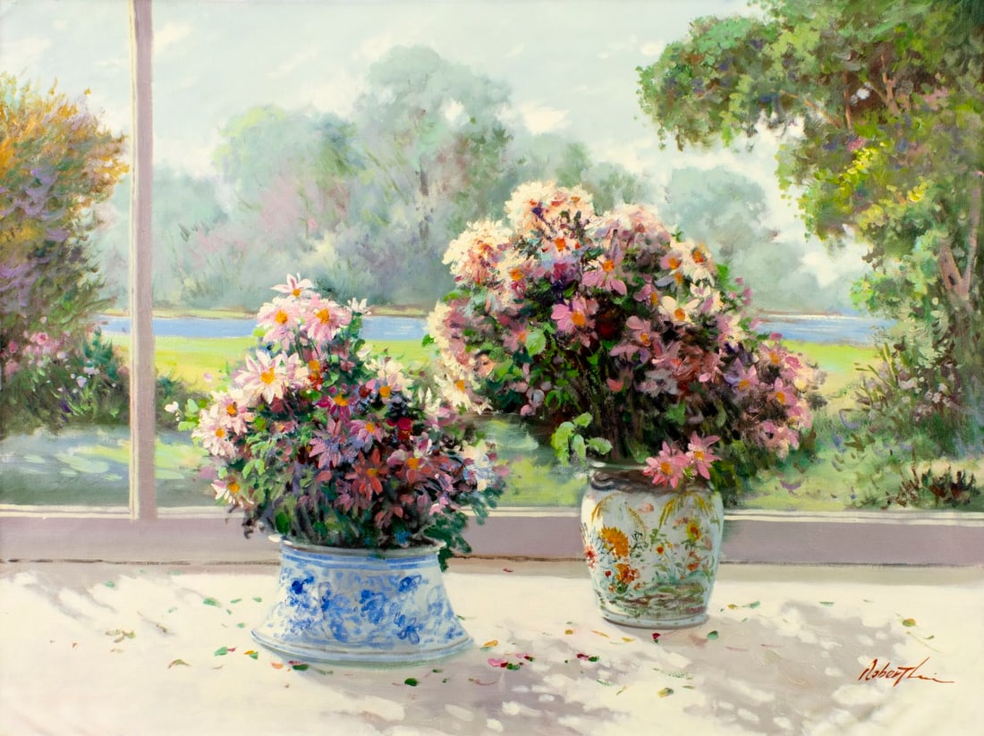 Robert Lui (Vietnam,NY,b 1951) oil painting (1 of 13)