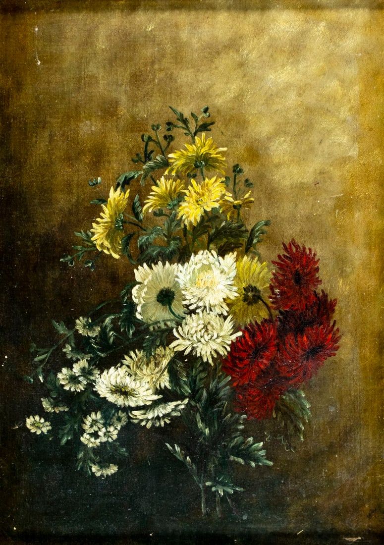 Antique 19C American oil painting (1 of 12)