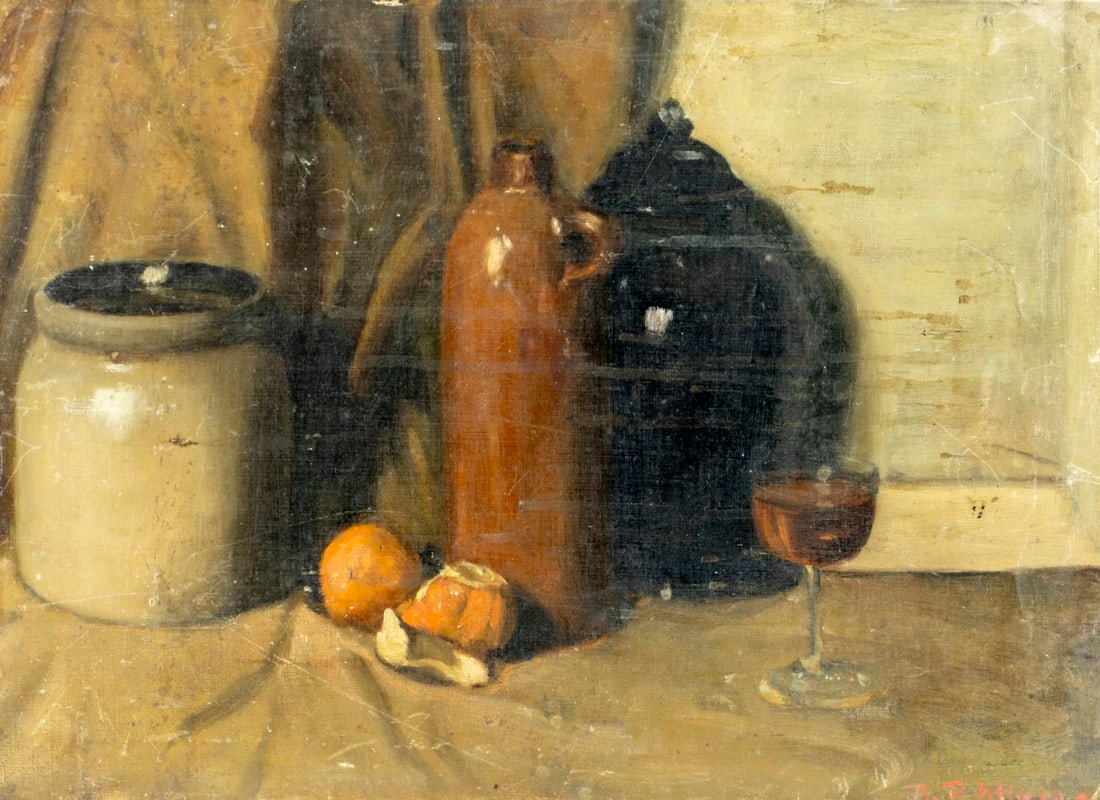 B P Attwood (US,early 20C) oil painting antique (1 of 12)