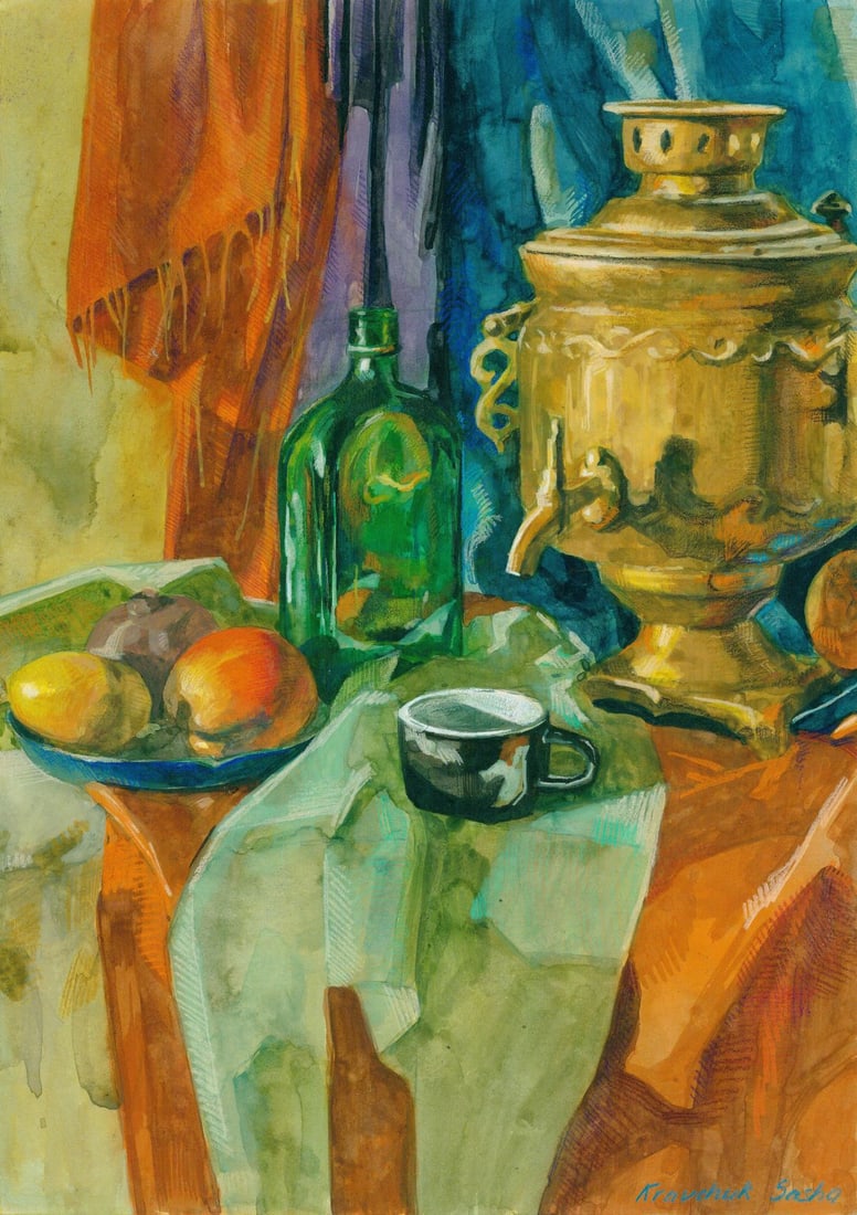 Oleksandra Kravchuk (Ukraine,20/21C) mixed media painting (1 of 12)