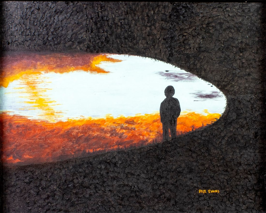 Paul Evans (US,20C) oil painting (1 of 13)