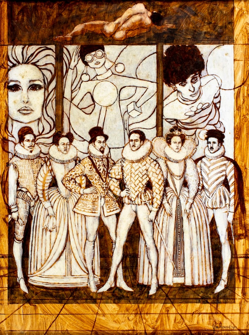 ATTR Jim Howard (US,1930-?) oil painting (1 of 12)