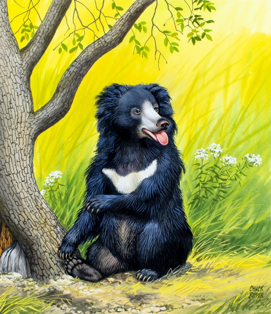 Chuck Ripper (WV,PA,1929-2019) gouache painting (1 of 13)