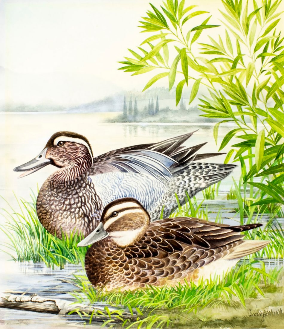 Pal Varga (Hungary,1937-?) watercolor painting (1 of 13)