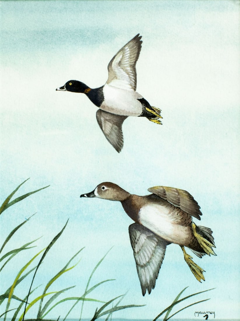 Lee Mauney (NC,20/21C) watercolor painting (1 of 12)