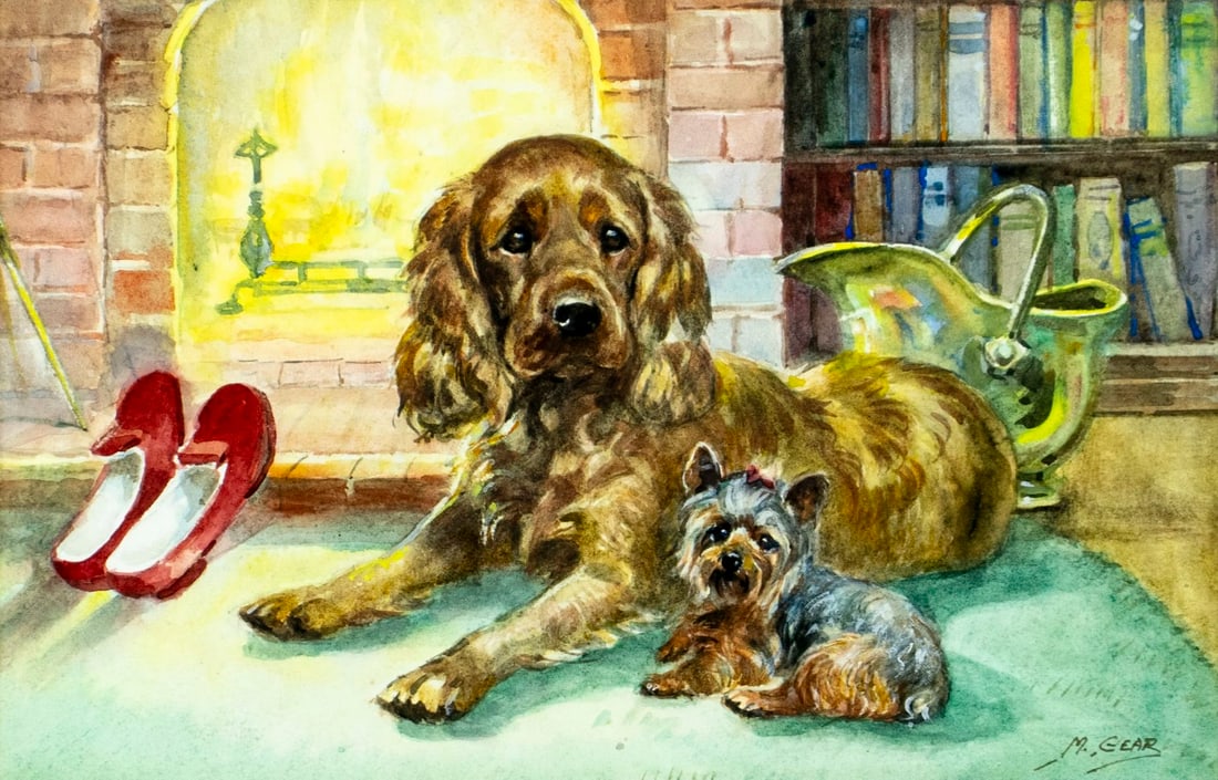 Mabel Gear (UK,1900-1997) watercolor painting (1 of 13)