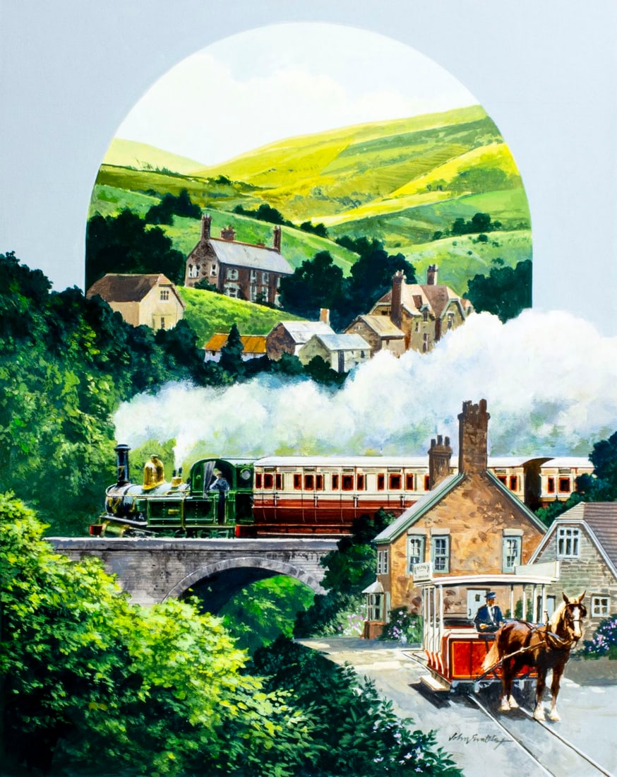 John Swatsley (US,1937-?) gouache painting (1 of 12)