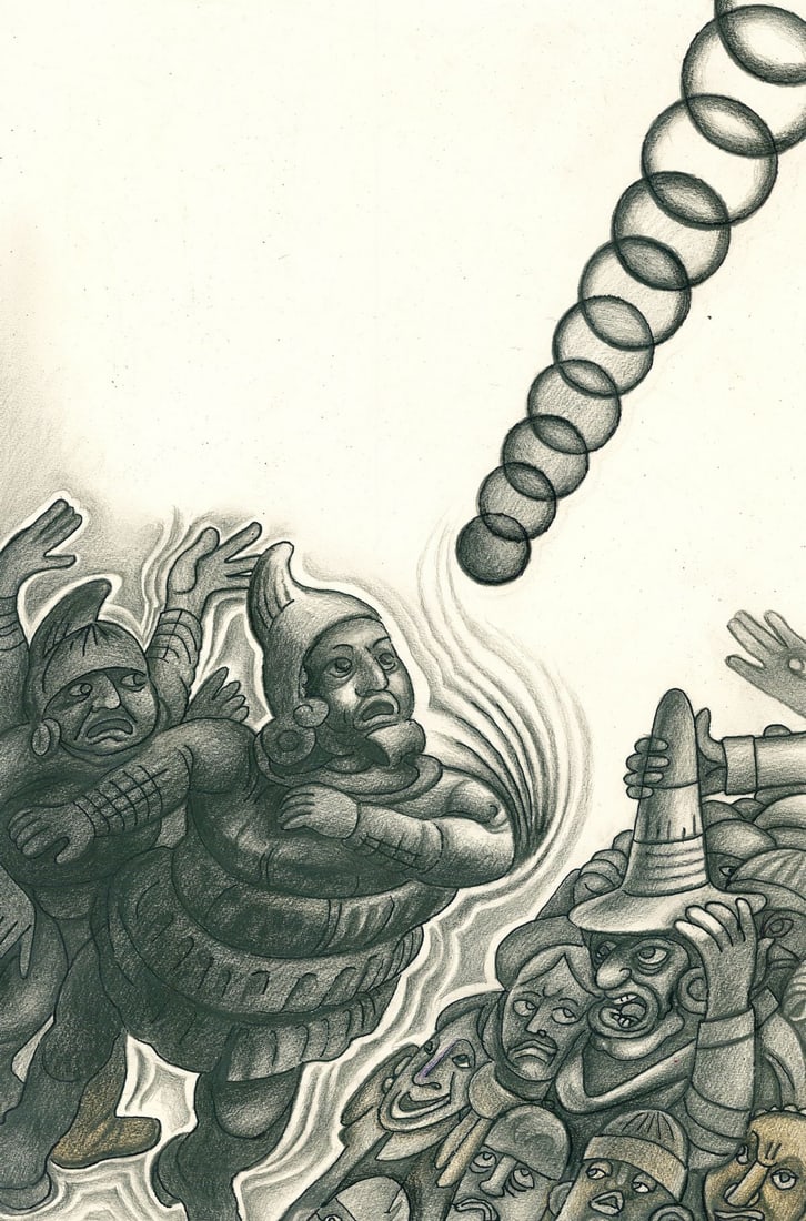 Hal Poth (MO,1924-2017) graphite painting (1 of 11)