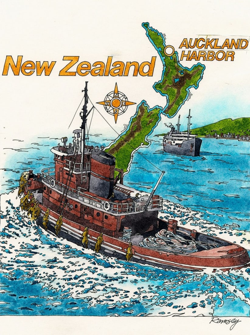 Bill Ramsey (US,b 1951) watercolor painting (1 of 13)