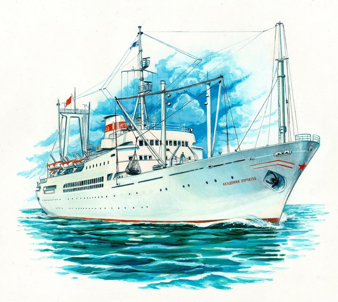 Anatoly Aksamit (Russia,1923-?) gouache painting (1 of 13)