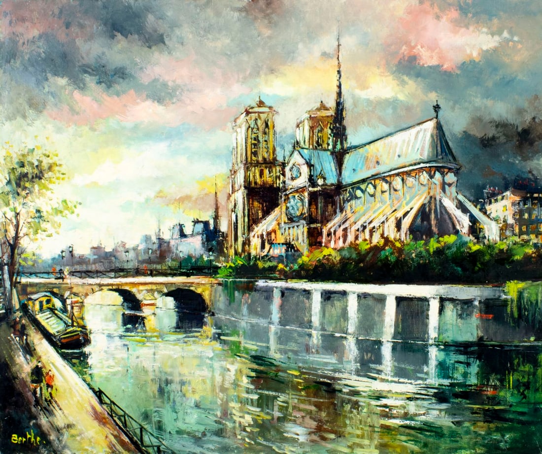 H Berthe (France,20C) oil painting (1 of 13)