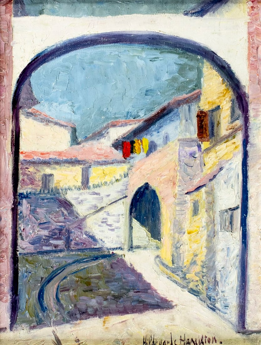 Hildegarde Hamilton (FL,VA,1898-1970) oil painting (1 of 12)