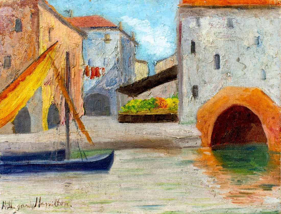 Hildegarde Hamilton (FL,VA,1898-1970) oil painting (1 of 12)