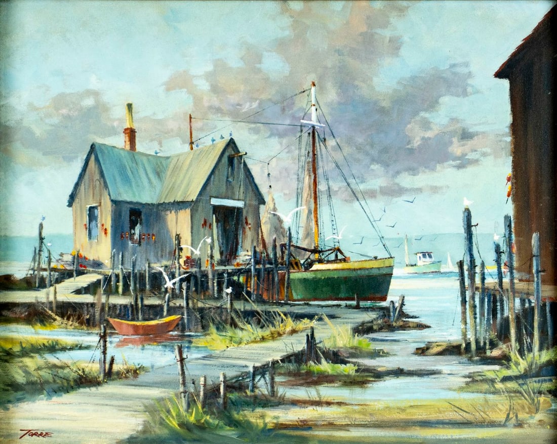 Joseph Torre (NJ,20C) oil painting (1 of 14)