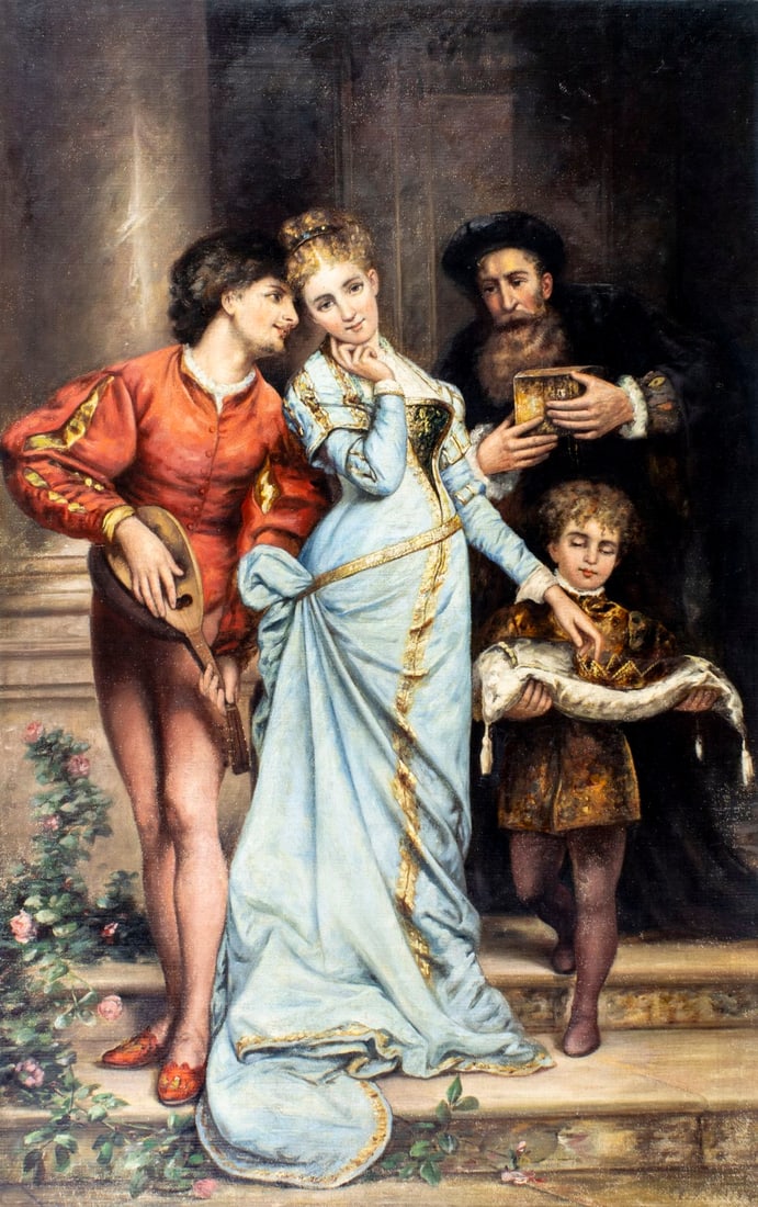 A Lance (Europe,19C) oil painting antique (1 of 14)