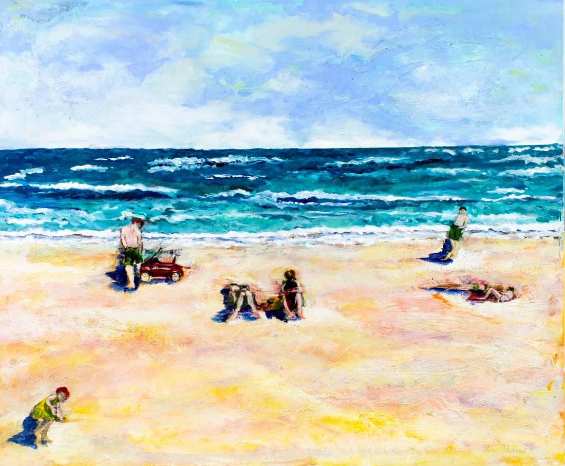 Susan Hershberg Adelman (MI,1941-?) acrylic painting (1 of 13)