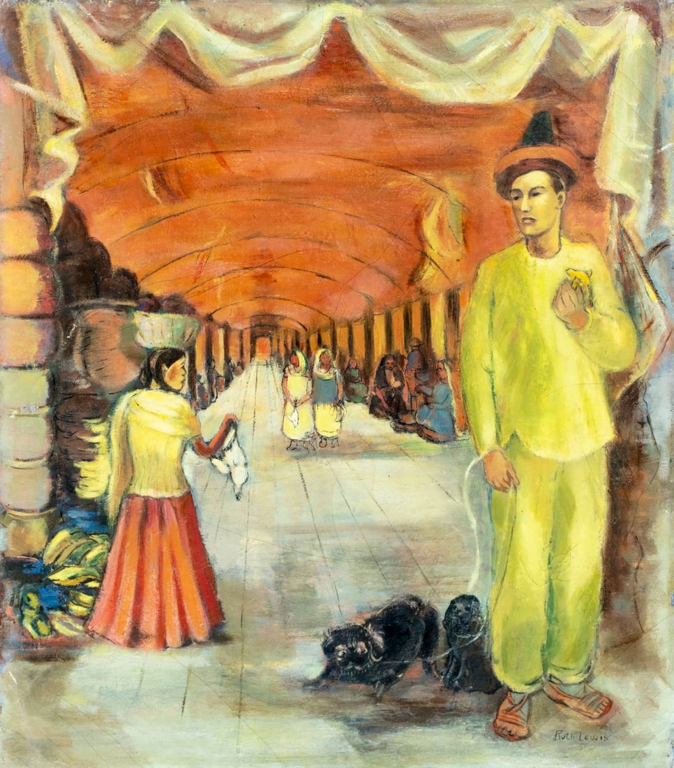 Ruth Lewis (NY,1905-1963) oil painting (1 of 13)