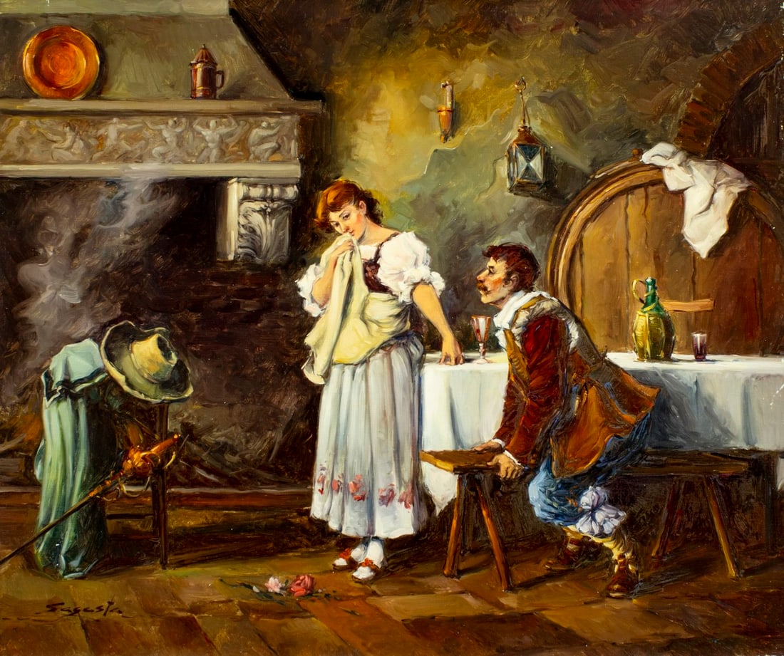 Luis Sagasta (Spain,1929-?) oil painting (1 of 13)