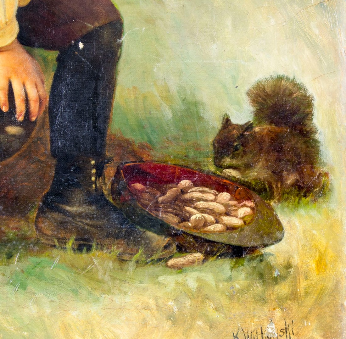 Karl Witkowski (NJ,Poland,1860-1910) oil painting antique - 5