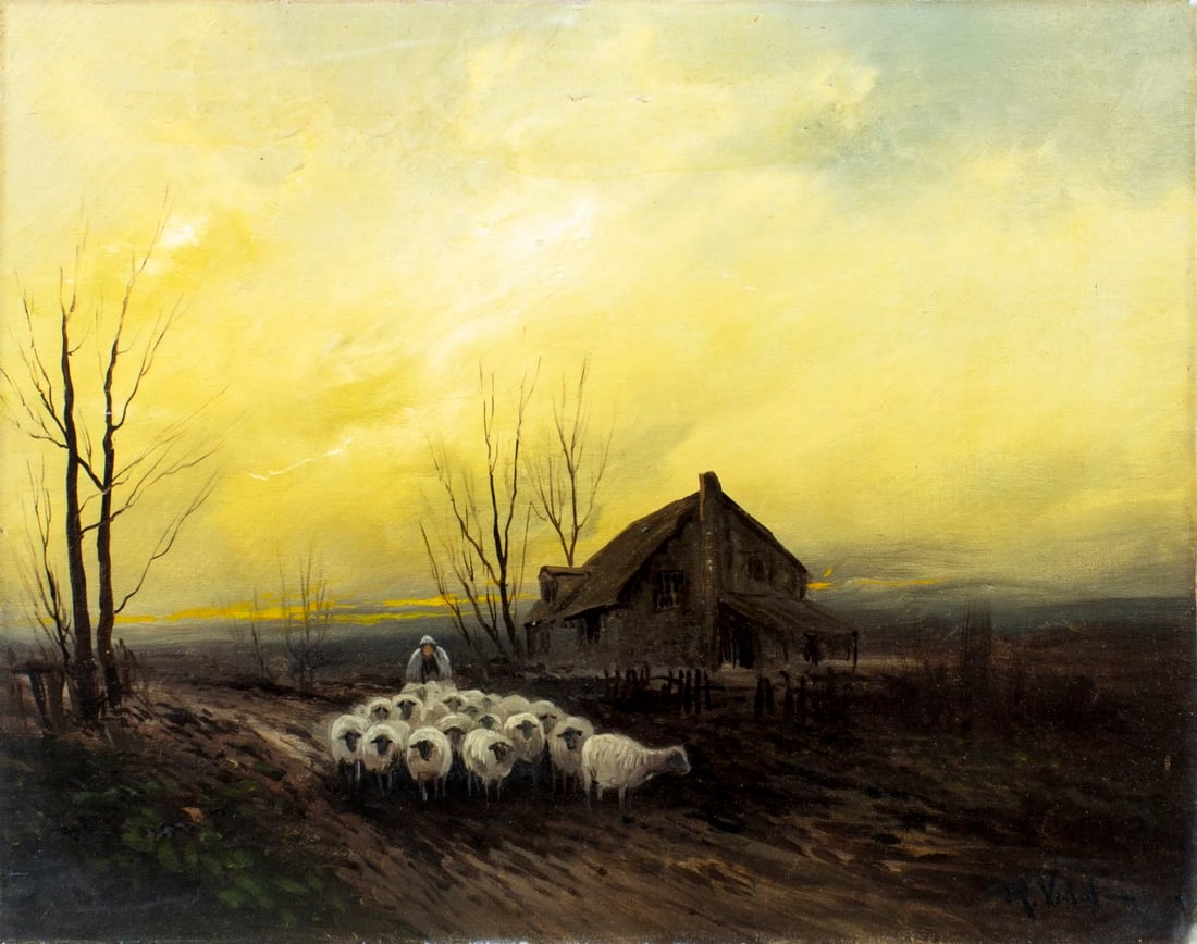 Ramon Mestre Vidal (US,Spain,1850-1905) oil painting antique (1 of 13)