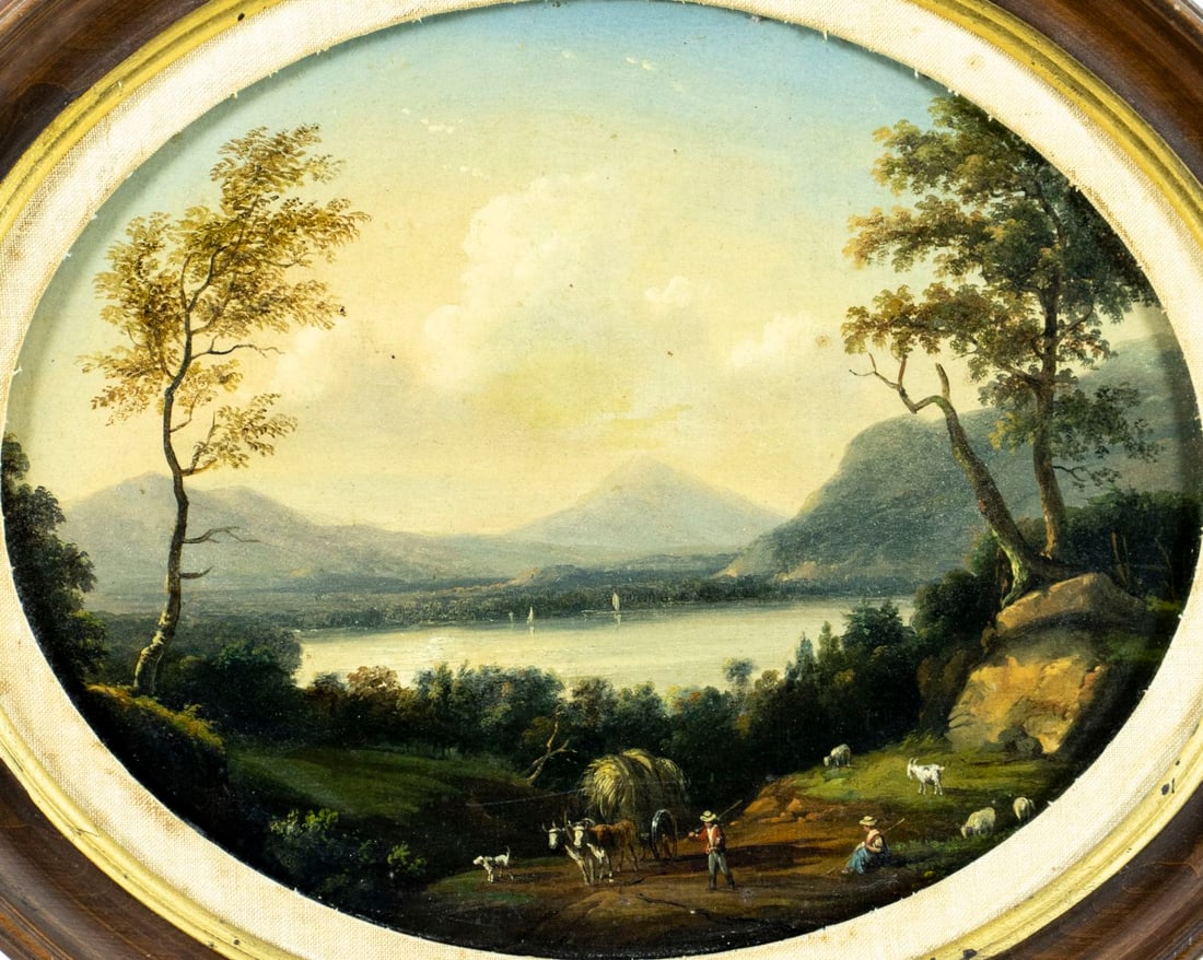 Antique 19C European oil painting (1 of 13)