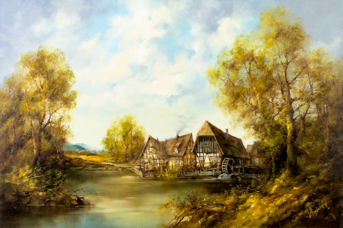 Josef Benda (German,1937-?) oil painting (1 of 13)