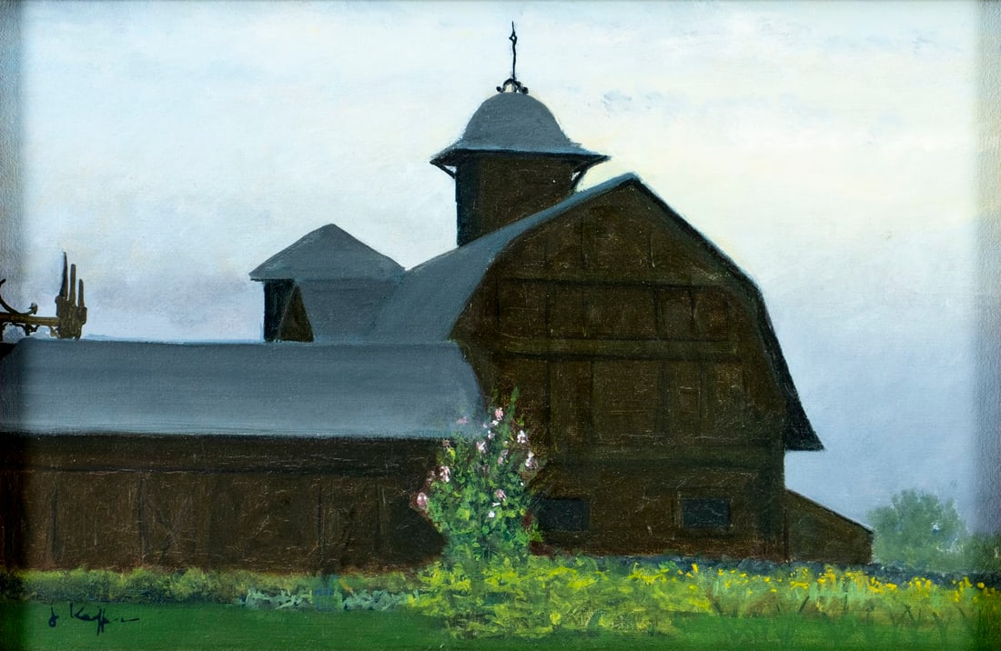 Vintage 20C American oil painting signed (1 of 13)