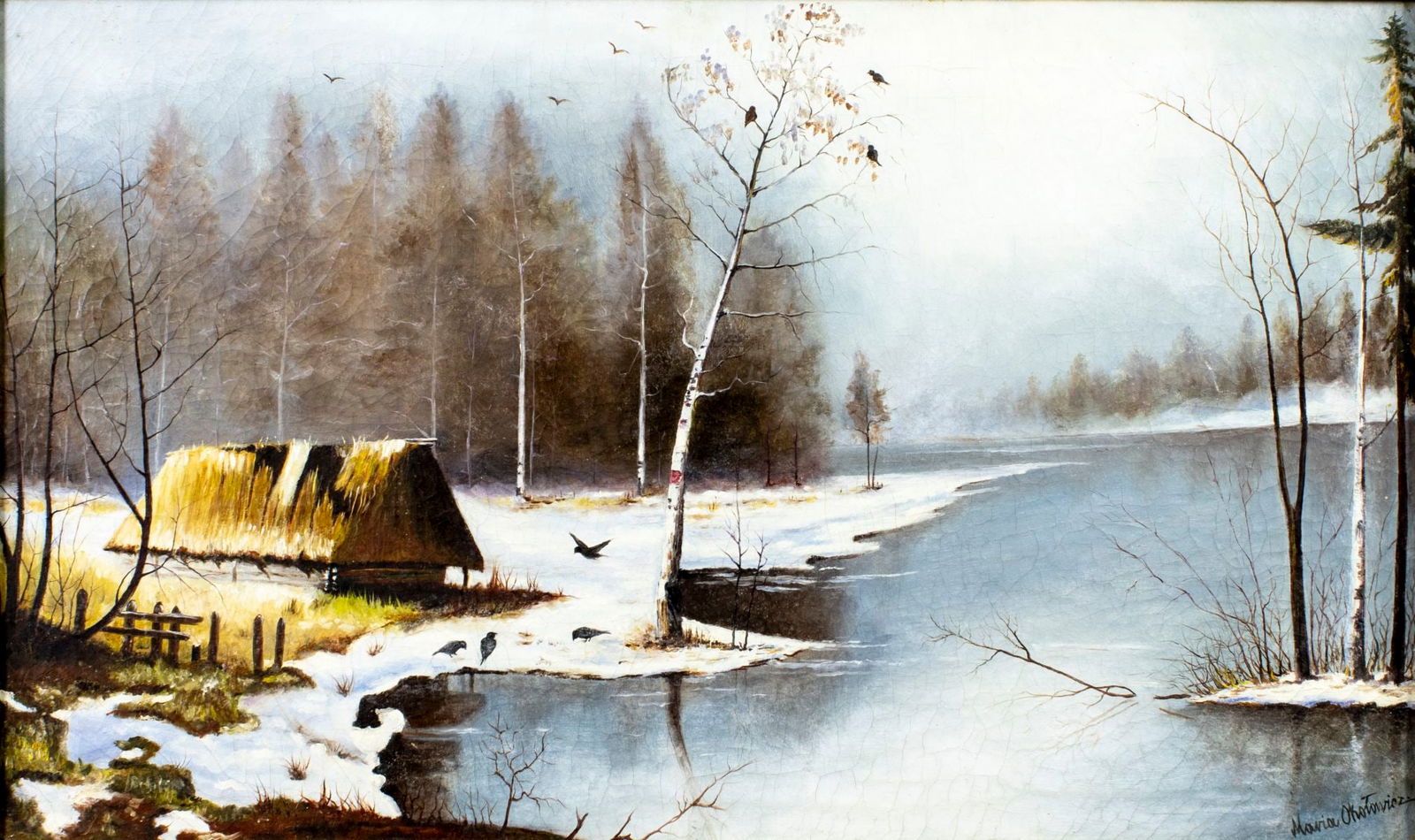 Maria Okolowicz (Europe,early 20C) oil painting antique (1 of 13)