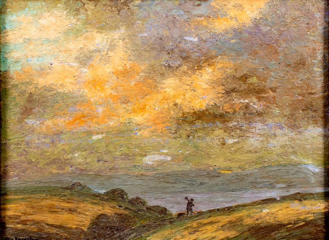 John Wallace Gilles (US,early 20C) oil painting antique (1 of 13)