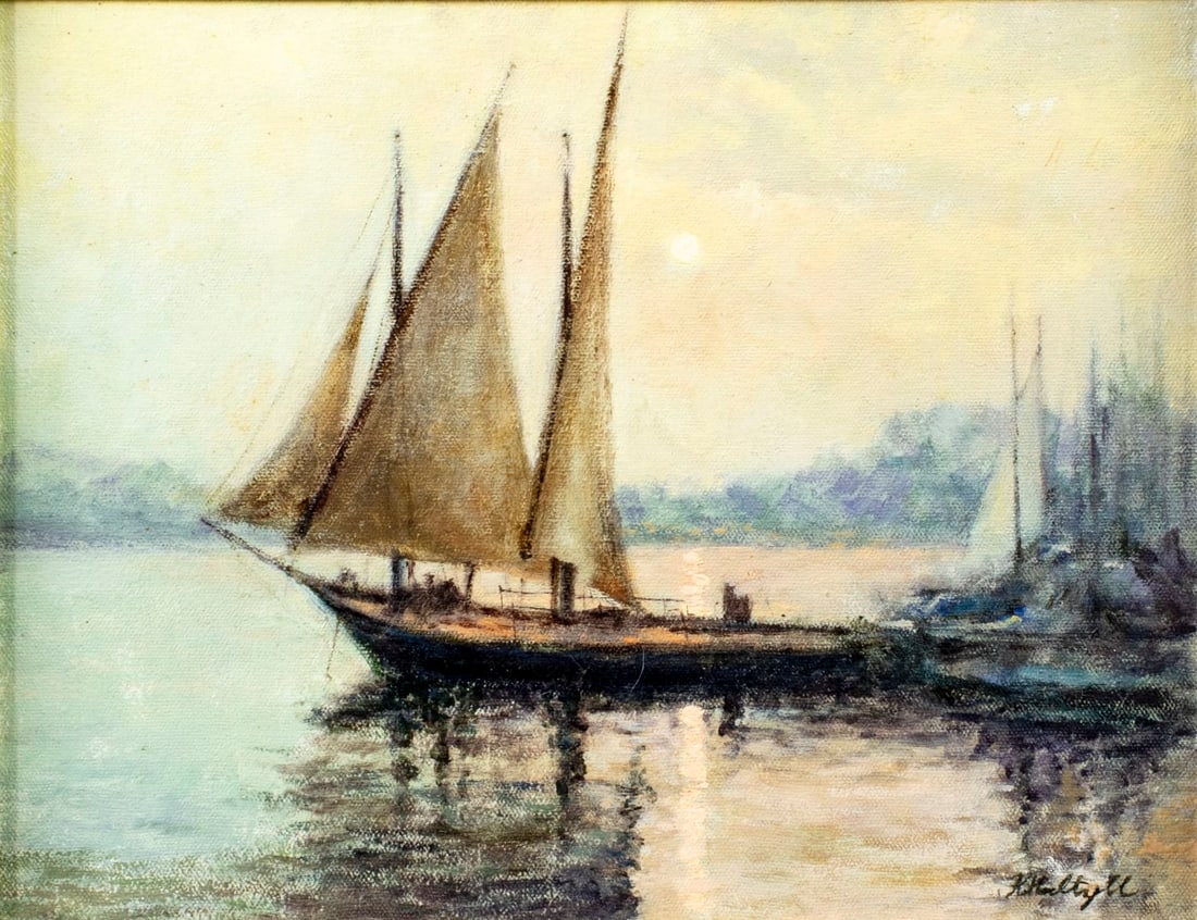 Kaethe Hoeltzell (NY,FL,German,1925-2013) oil painting (1 of 14)