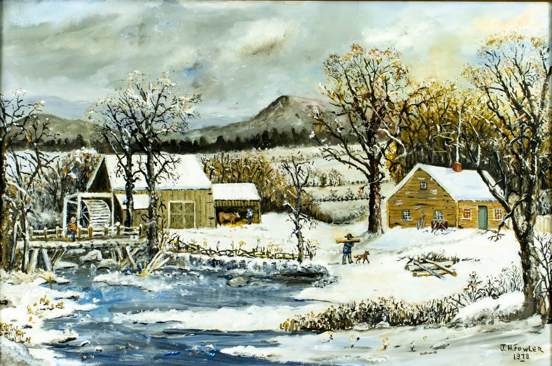 J H Fowler (US,20C) oil painting (1 of 12)