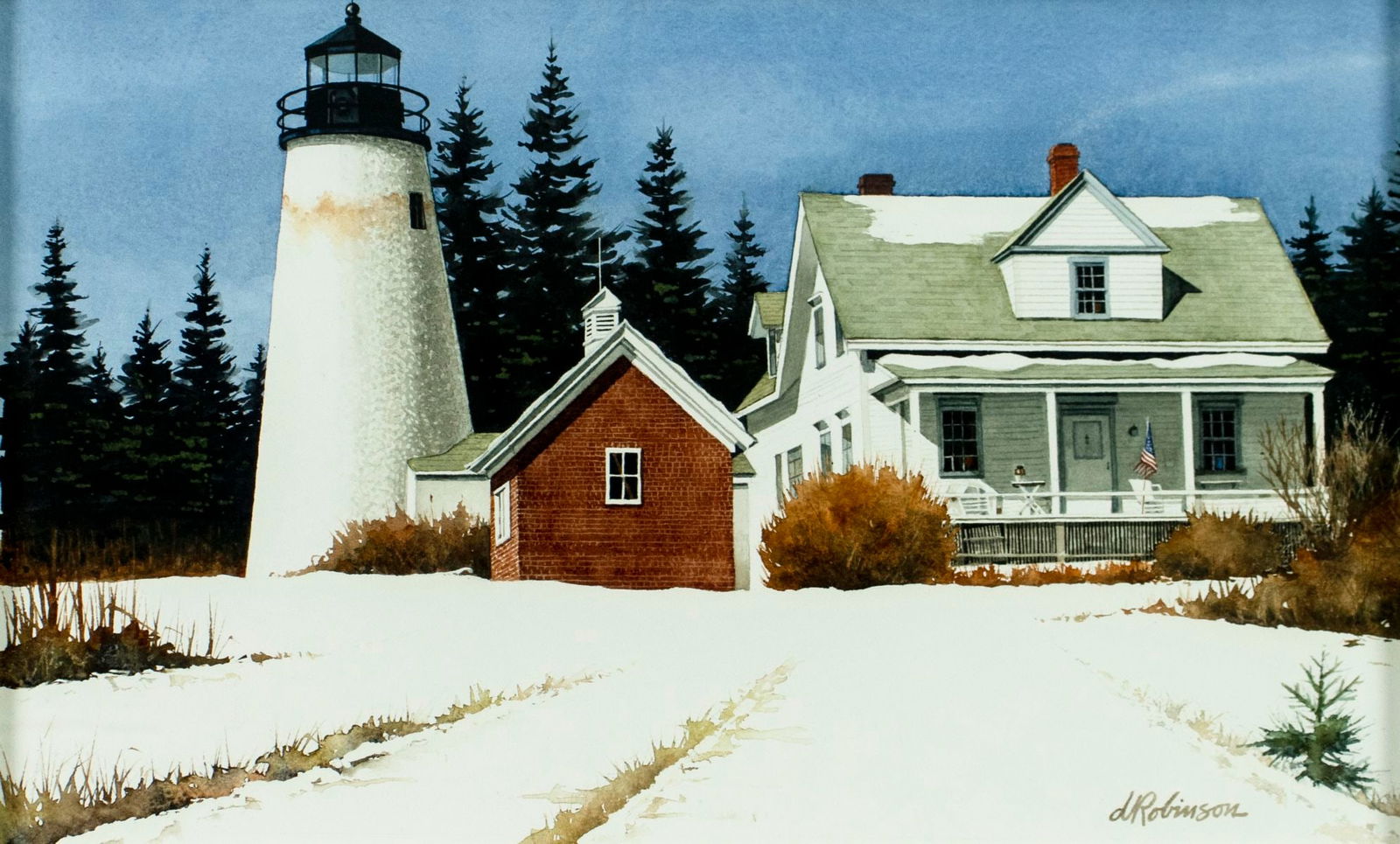 Douglas Robinson (US,20/21C) watercolor painting (1 of 13)