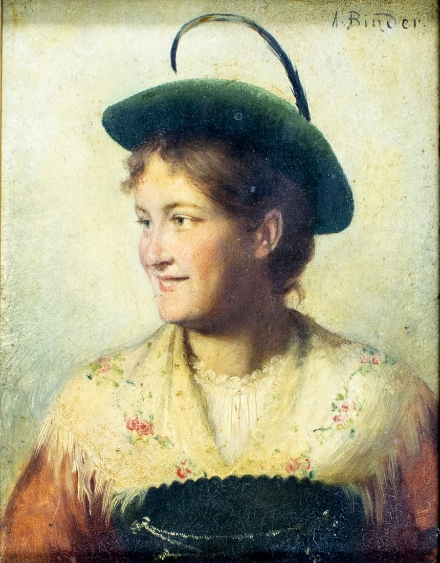 Alois Binder (German,1857-1933) oil painting antique (1 of 13)