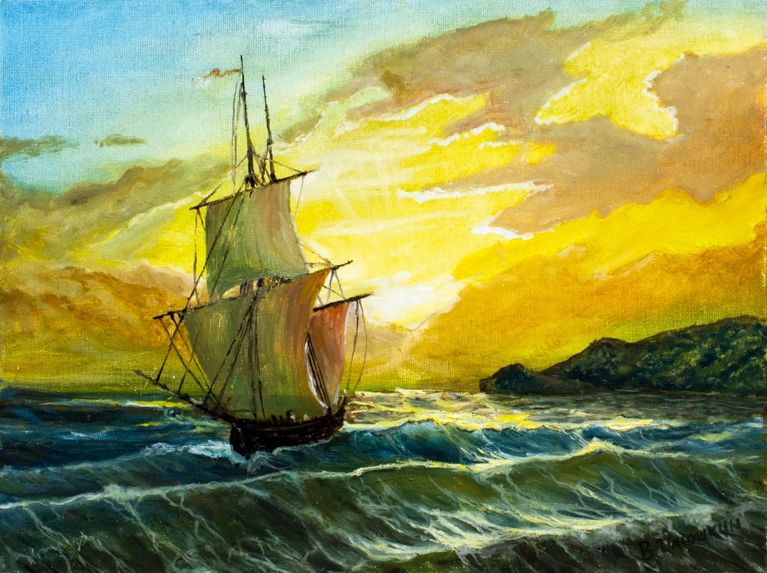 Viktor Ilyushkin (Russia,b 1946) oil painting (1 of 13)