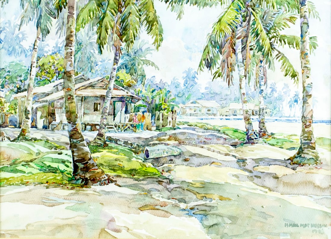 Ismail Mat Hussin (Malaysia,1938-2015) watercolor painting (1 of 12)