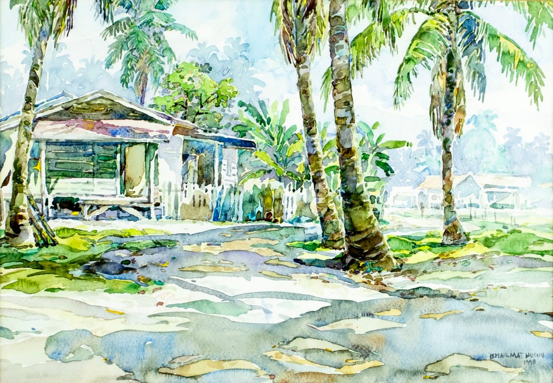Ismail Mat Hussin (Malaysia,1938-2015) watercolor painting (1 of 12)