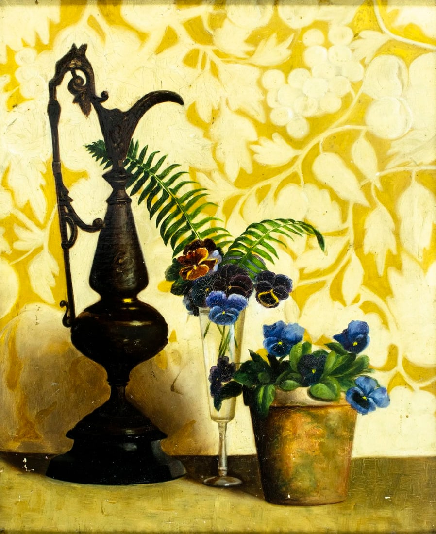 Antique 19C American oil painting (1 of 13)